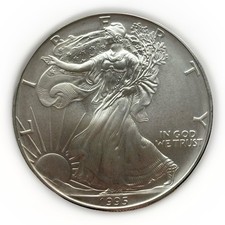 FEIN SILBER AMERICAN EAGLE-1-DOLLAR-STGL-SAMMLER-INVESTOREN-ORIGINAL