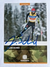 orig. Autogrammkarte Nordische Kombination NoKo Julian Schmid 2.OS 2022