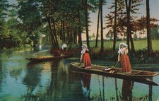 AK, graphics, Spreewald - boat