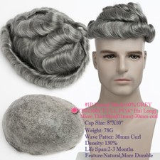 Toupiert 100% Echthaar Herren