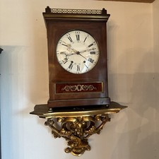 XXL Stockuhr Zentralsekunde Datum Konsole um 1800 Tischuhr Kaminuhr Antik Uhr