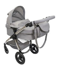 Grau Puppenwagen 2 in 1 Reisesystem Kinderwagen Kinderwagen Weihnachten Geburtstag Geschenk