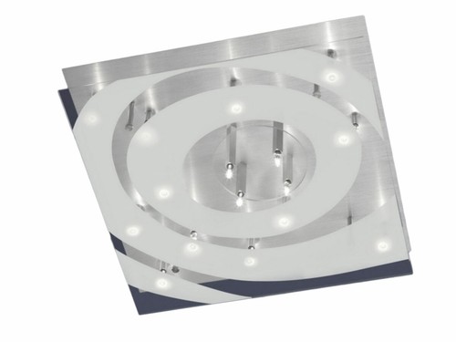 Glas deckenleuchte alu modern - alu,