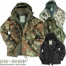 BUNDESWEHR NÄSSESCHUTZJACKE MIT FLEECEJACKE NEU US WINTERJACKE BW NÄSSESCHUTZ