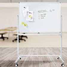 Mobiles Whiteboard Stanford Beidseitig beschriftbare Drehtafel 120x220cm