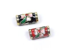 2 Cloisonne Perlen Spacer