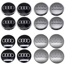 4x 60mm 61mm 68mm 69mm 4B0601170 Nabendeckel Felgendeckel Nabenkappen Schwarz DE