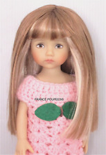 Puppenperücke in verschiedenen Farben (Blond und Hellbraun) 16,5/18cm (6/7inch)