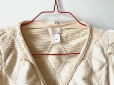H & M Strickjacke - Naturton - ausgefallenes Design-Gr.34 - siehe Fotos