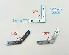 1x 4x 8x PV  Aluprofil Steckverbinder 90° 120° 135°  Nut 6mm 9x3mm verzinkt