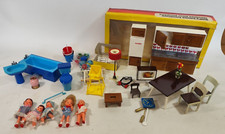 Lot Puppenstubenmöbel Puppenstube Bad Küche Rekord Fernseher Lampe Kinderstuhl