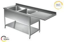 Spülzentrum 2 Becken !!ALLE GRÖßEN!! Spüle Gastrospüle Edelstahlspüle Gastro NEU