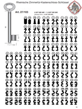 Buntbartschlüssel Zimertürschlüssel lang für Kastenschlösser Artikel 27 / 103