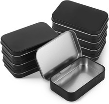 8 Schwarz Kleine Metalldose