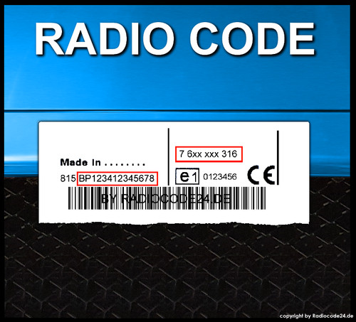 Radio code passend für - passend,