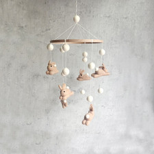 Mobile "Hasen" aus Filz für Baby, Kinder von BeYoona * Mobiles, Mobilee