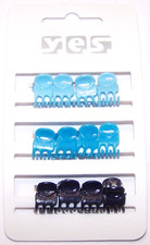12 Mini Haarspange BLAU Mix