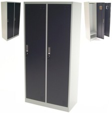 HW4 Lackkratzer 2er Spind Doppelspind 180x90x45cm 57021 Metall Umkleideschrank