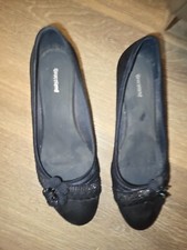 Damen Schuhe Pumps dunkelblau Gr.41  Keilabsatz