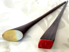 2 x Haarstab Haarnadel Holz Steine Perlmutt