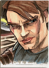 2019 Topps Star Wars Masterwork - Anakin Skywalker 1/1 Sketch by Brad Hudson