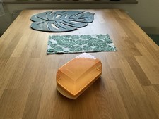 Butterdose Eleganzia Tupperware , Gold- Gelb  gebraucht