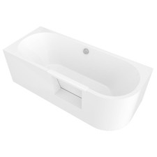 PORTAS Links Badewanne mit Tür, 180x75x60cm, Weiß