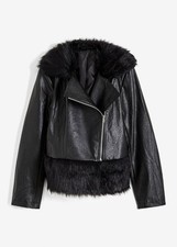 Jacke mit Fellimitat regular