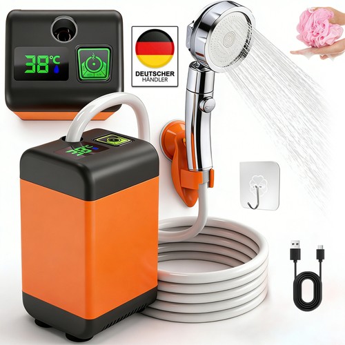 Tragbare campingdusche 6000mah - campingdusche,