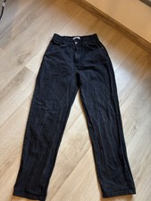 Jeans Hose Pull & Bear Baggy Boyfriend Schwarz Grau M 28 W28