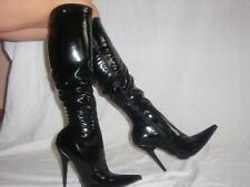 Promotion!! Stiefel Lack  schwarz 41-46 Fetisch Domina sexy Poland
