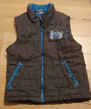 Dopodopo Steppweste Jungen Stepp Jacke Weste Grau Blau Gr.116 Warm Fleecefutter