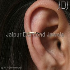 Solid 14k Gelbgold Ohrklemme Knorpel Gold Damen Schmuck Schlicht Manschette