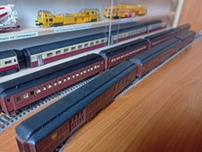 7x US Personenwagen PENNSYLVANIA RAILWAY Rivarossi in EVP/OVP