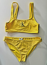 Bikini Set von Calvin Klein  Gelb Gr.34 XS Neu