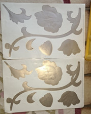 ikea beige gold bronze blumen wand wall sticker aufkleber deko