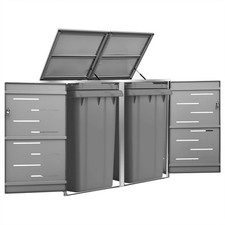 Mülltonnenbox Mülltonnenverkleidung Müllbox Mülltonnenhaus Edelstahl vidaXL