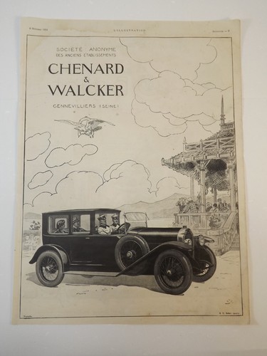 Werbung reklame 1924 chenard - werbung,