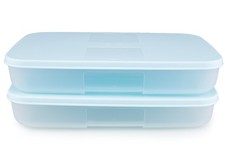 Tupperware Kühlschrank System Behälter 2x650 ml  transparent/hellblau