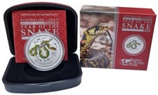 Australien 1 Oz Silber Lunar Schlange II 2013 Farbe World Money Fair