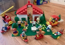 Lego Fabuland Set - 16 Figuren - 2 Fahrzeuge - 3638 Feuerwehr + Haus und Zubehör