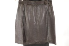 Sylvie Schimmel  schwarzer Leder-Rock Gr.40/M echtes Leder Top Zustand