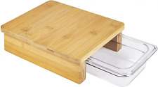 ONVAYA® Schneidebrett Küchenbrett aus Bambus mit Auffangschale | aus Holz