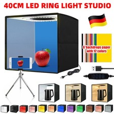 Fotostudio Fotobox Set LED,40x40x40CM Lichtzelt Lichtbox Photobox Für Fotografie