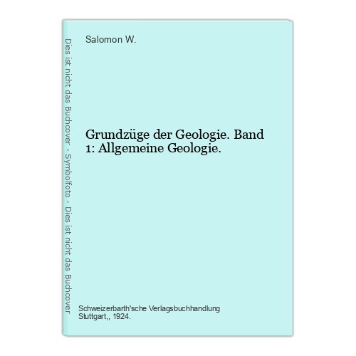 Grundzüge der geologie band - der,