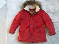 Abercrombie & Fitch Daunen Winterjacke Herren Gr. S rot abnehmbare Kapuze