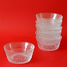 6 Dessertschalen, ARABIA WÄRTSILÄ FINLAND, Tau-Perle, 60er Jahre