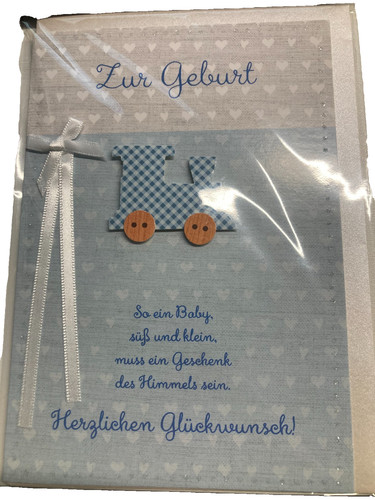Gratulationskarte zur geburt - zur,