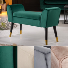 Elegante Sitzbank SCARLETT 90cm VARIANTENWAHL mit Armlehnen Polsterbank Flurbank