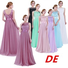 DE Damen Ärmellos Bodenlang Maxikleid Abendkleider Partykleider Ballkleider 